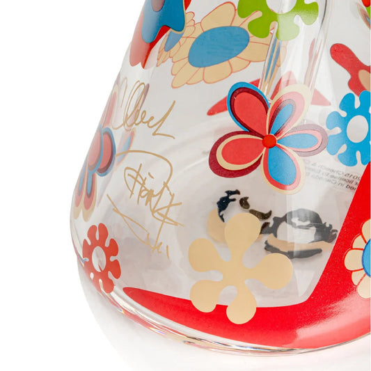 Cheech & Chong Glass Power to the Flower Beaker Bong  - 12in