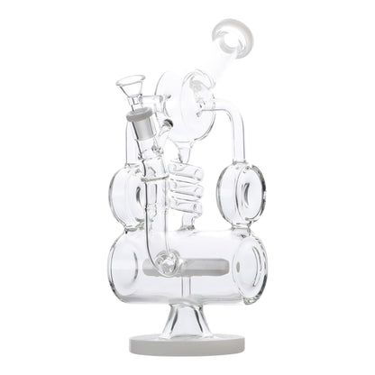 Coiled Inline Percolator Bong - 13in White