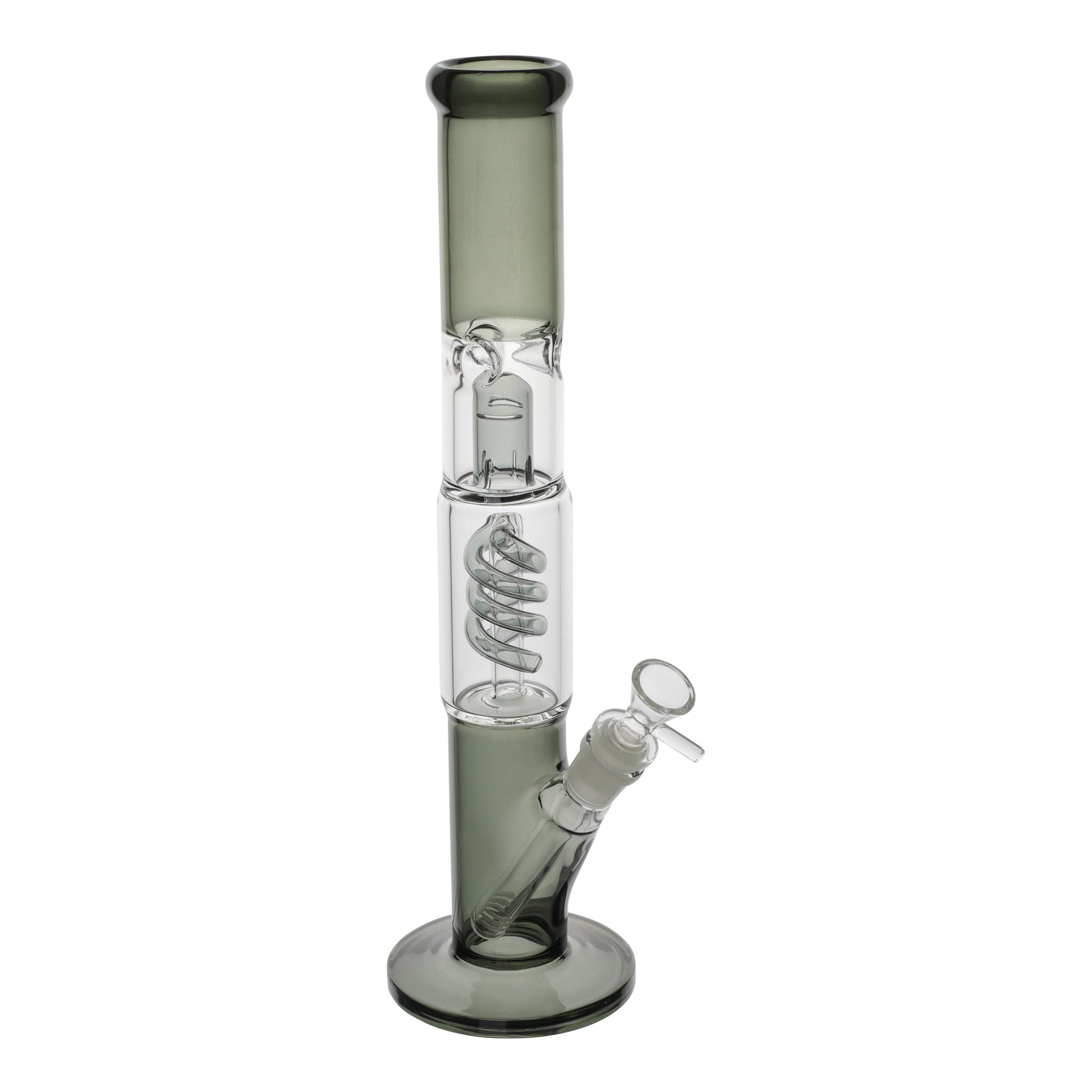 Coiled Straight Tube Bong - 14in