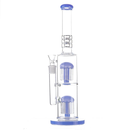 Colored Double Tree Bong - 16in