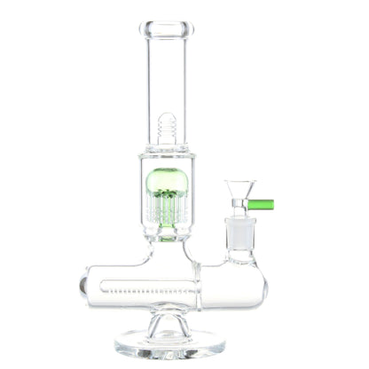 Colored Inline Perc Bong - 10in Green