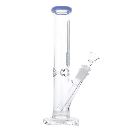 Colored Tip Straight Tube Bong - 10in