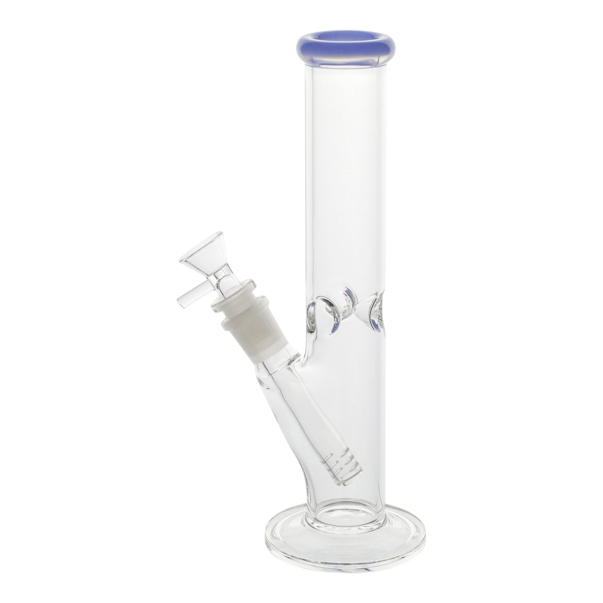 Colored Tip Straight Tube Bong - 11in