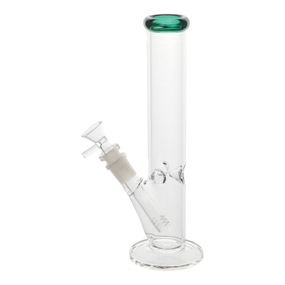 Colored Tip Straight Tube Bong - 11in