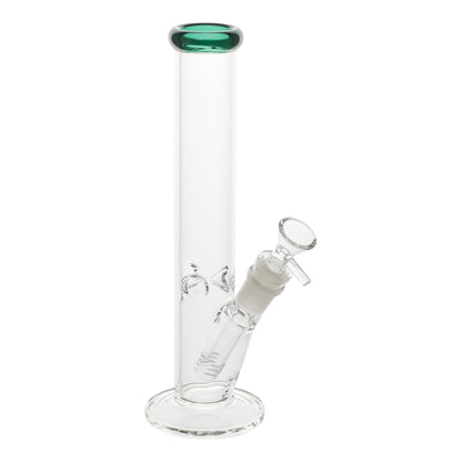 Colored Tip Straight Tube Bong - 11in