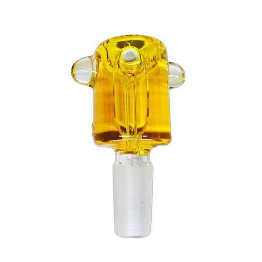 Colorful Freezable Bowl - 14mm Male Yellow