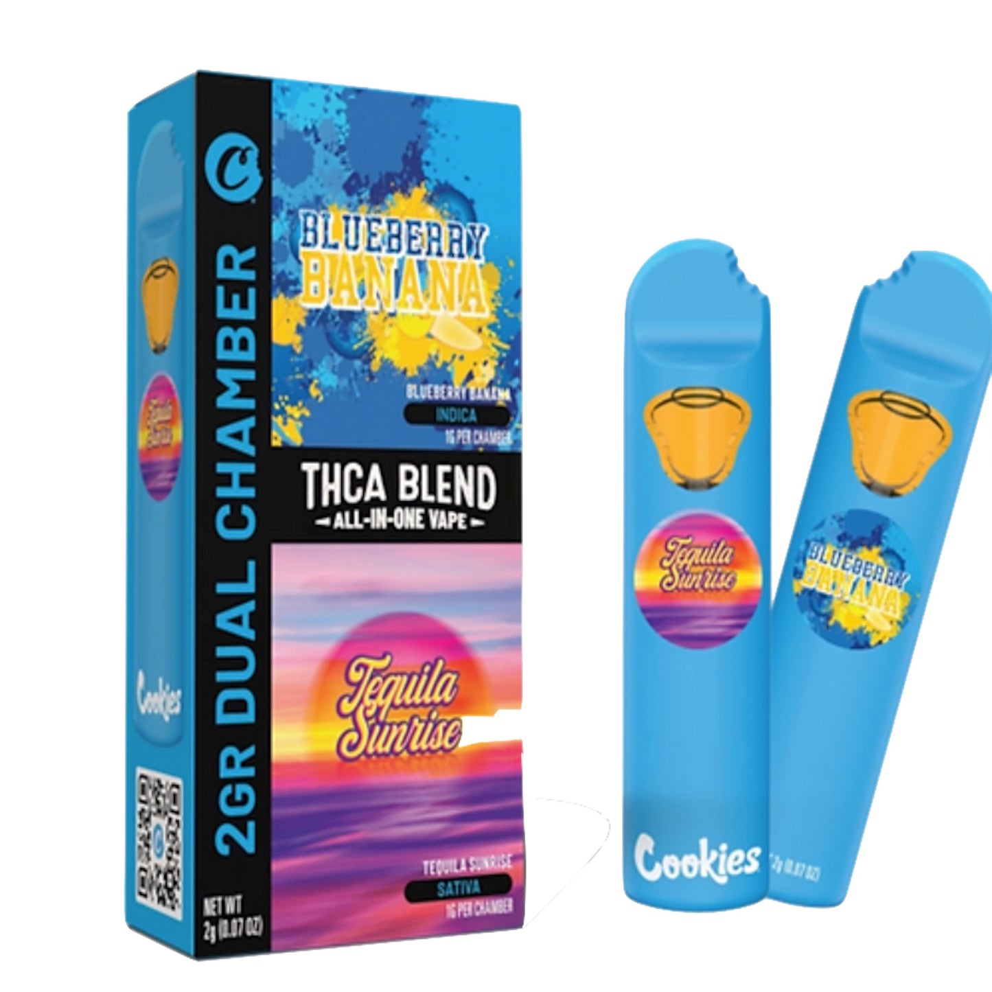 Cookies Blueberry Banana/Tequila Sunrise THC-A Vaporizer - 2000mg - Everything 420 Cookies Blueberry Banana/Tequila Sunrise THC-A Vaporizer - 2000mg - Everything 420
