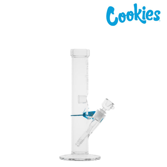 Cookies Flame Straight Tube Bong - 13in