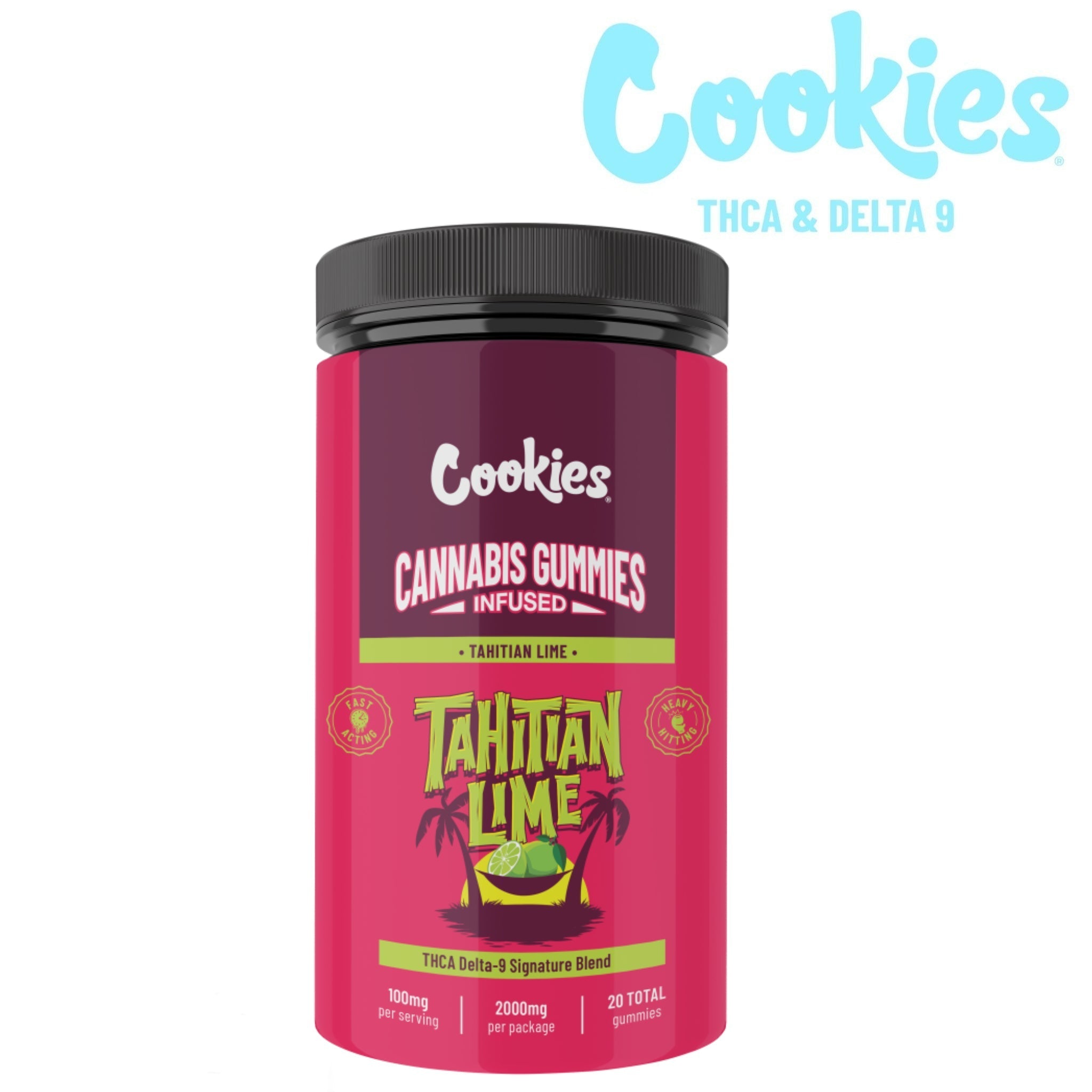 Cookies Tahitian Lime THC-A + Delta 9 Gummies - 25ct - Everything 420