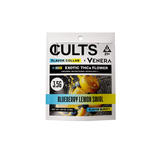 Cults x Venera Exotic THC-A Flower - 3.5g Blueberry Lemon Swirl