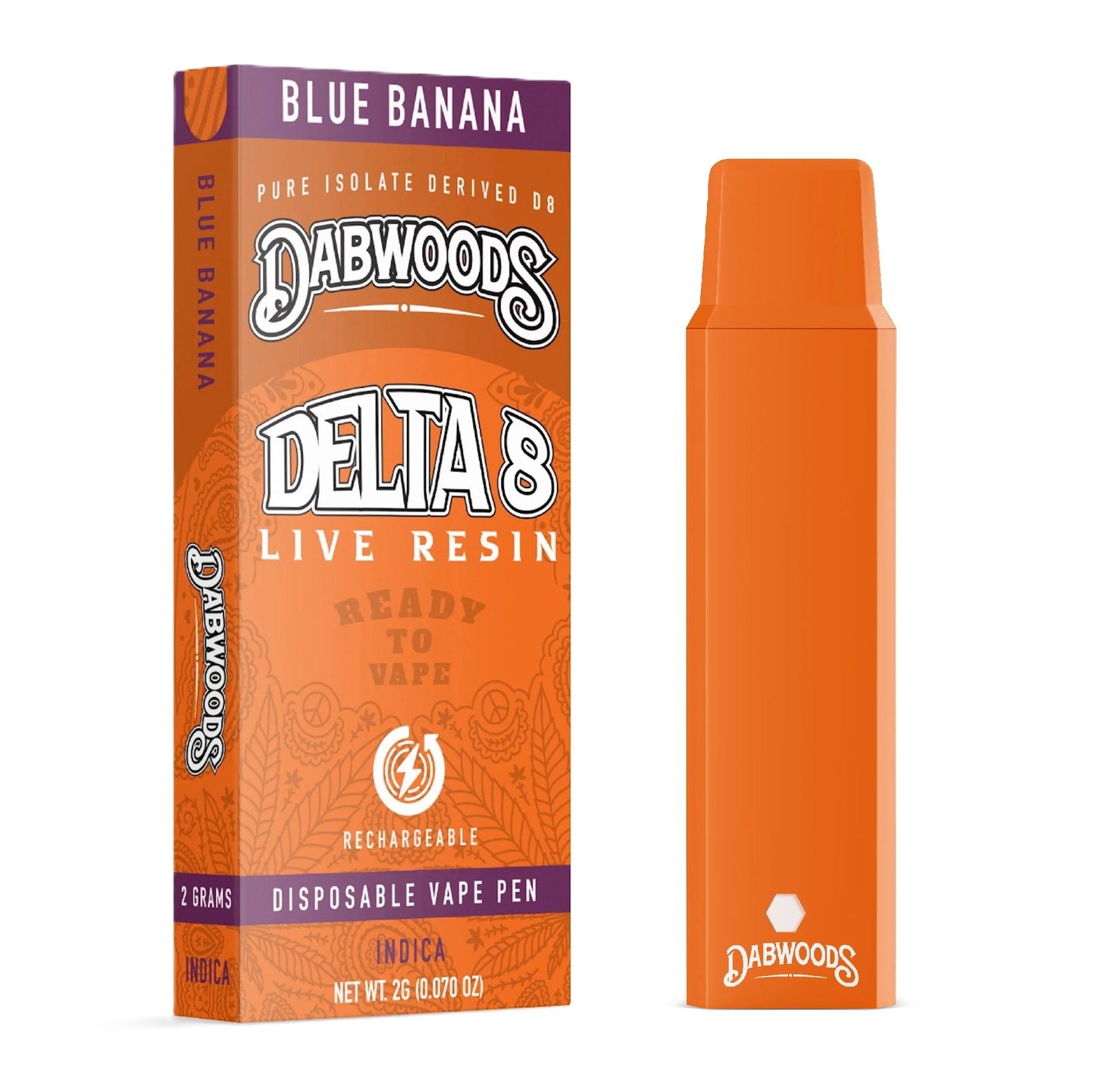 Dabwoods Delta 8 Live Resin Vaporizer - 2000mg Blue Banana (I)