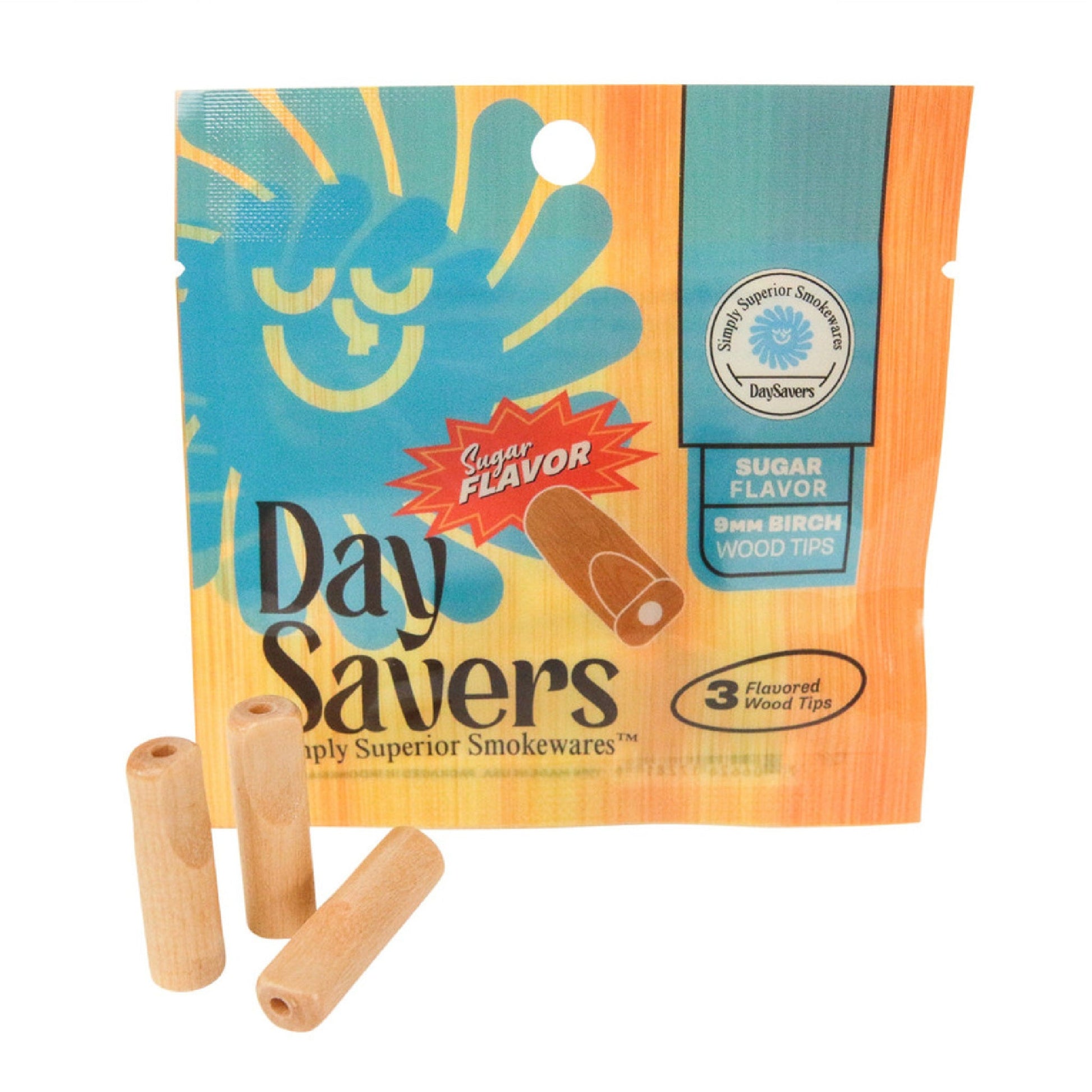 Day Savers 9mm Sugar Flavor Wood Filter Tipcs (3 pack) Sugar