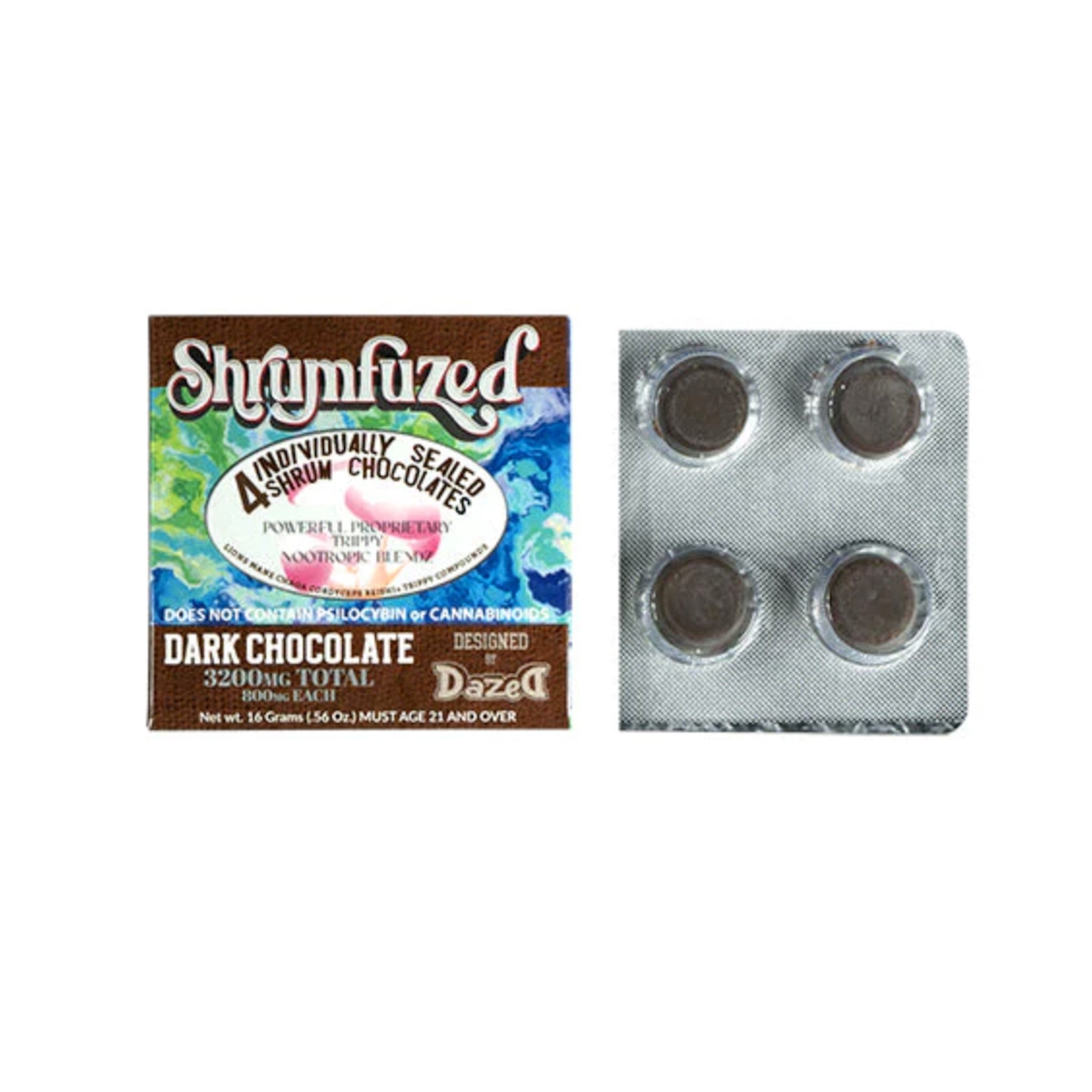 Dazed Shrumfused Chocolates - 4ct - Everything 420