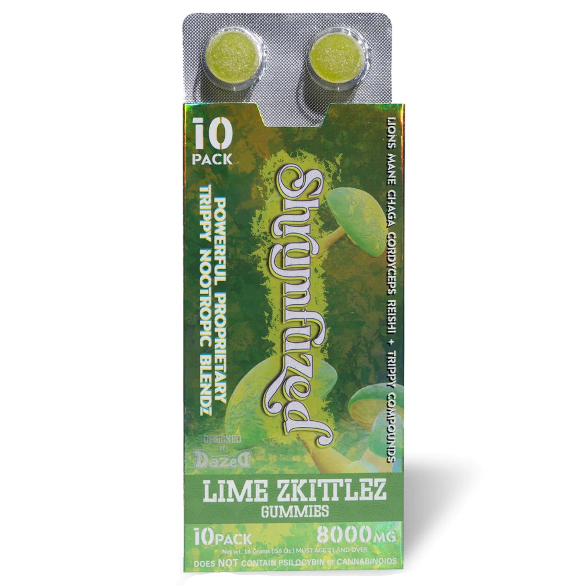 Dazed Shrumfused Lime Zkittlez - 10ct - Everything 420