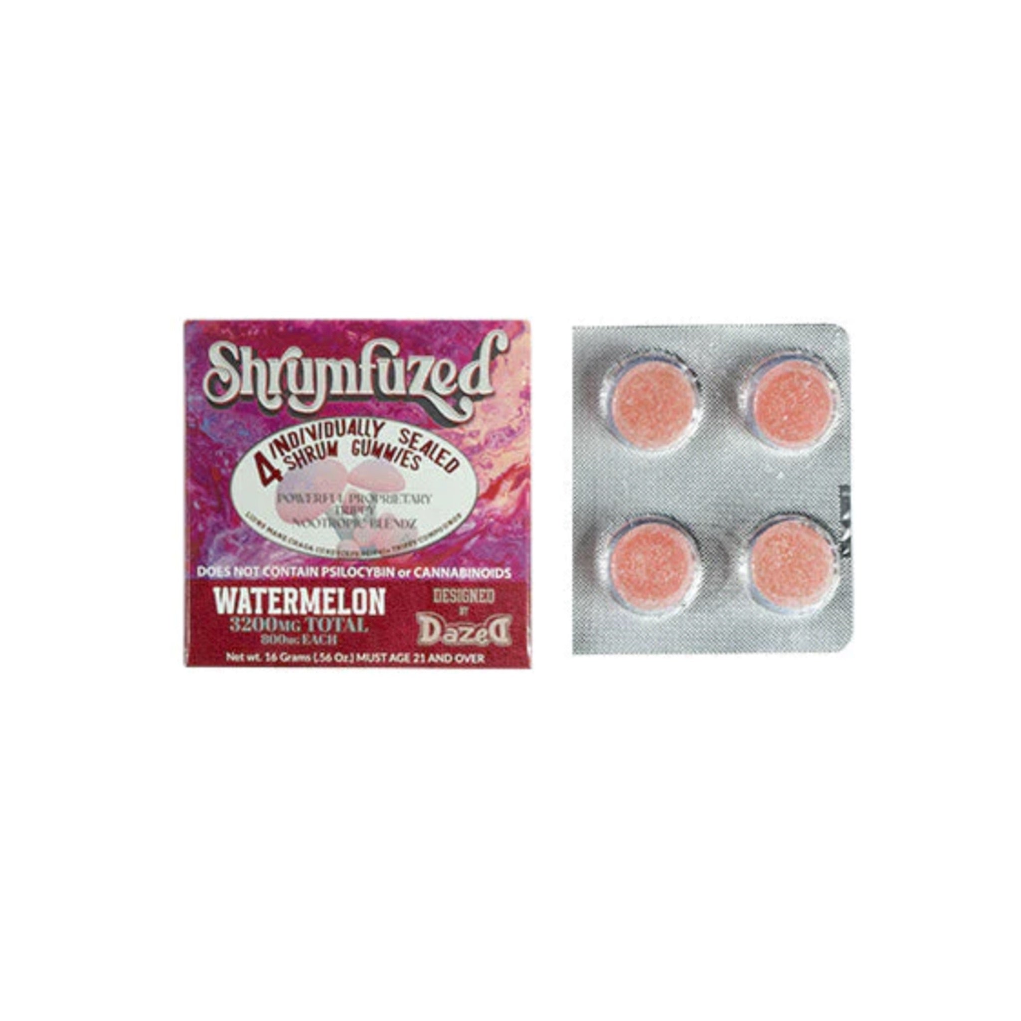 Dazed Shrumfused Watermelon Gummies - 4ct - Everything 420