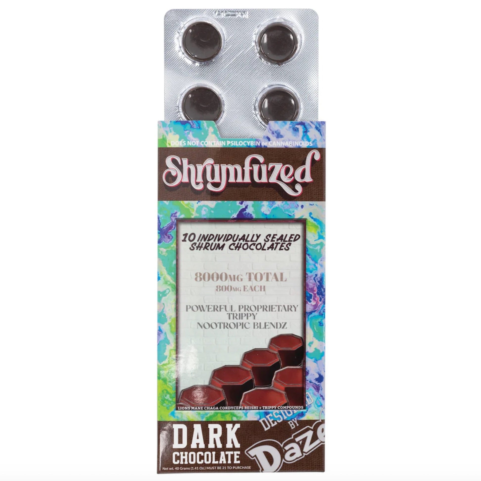 Dazed Shrumfuzed Edibles - 10pk Chocolates