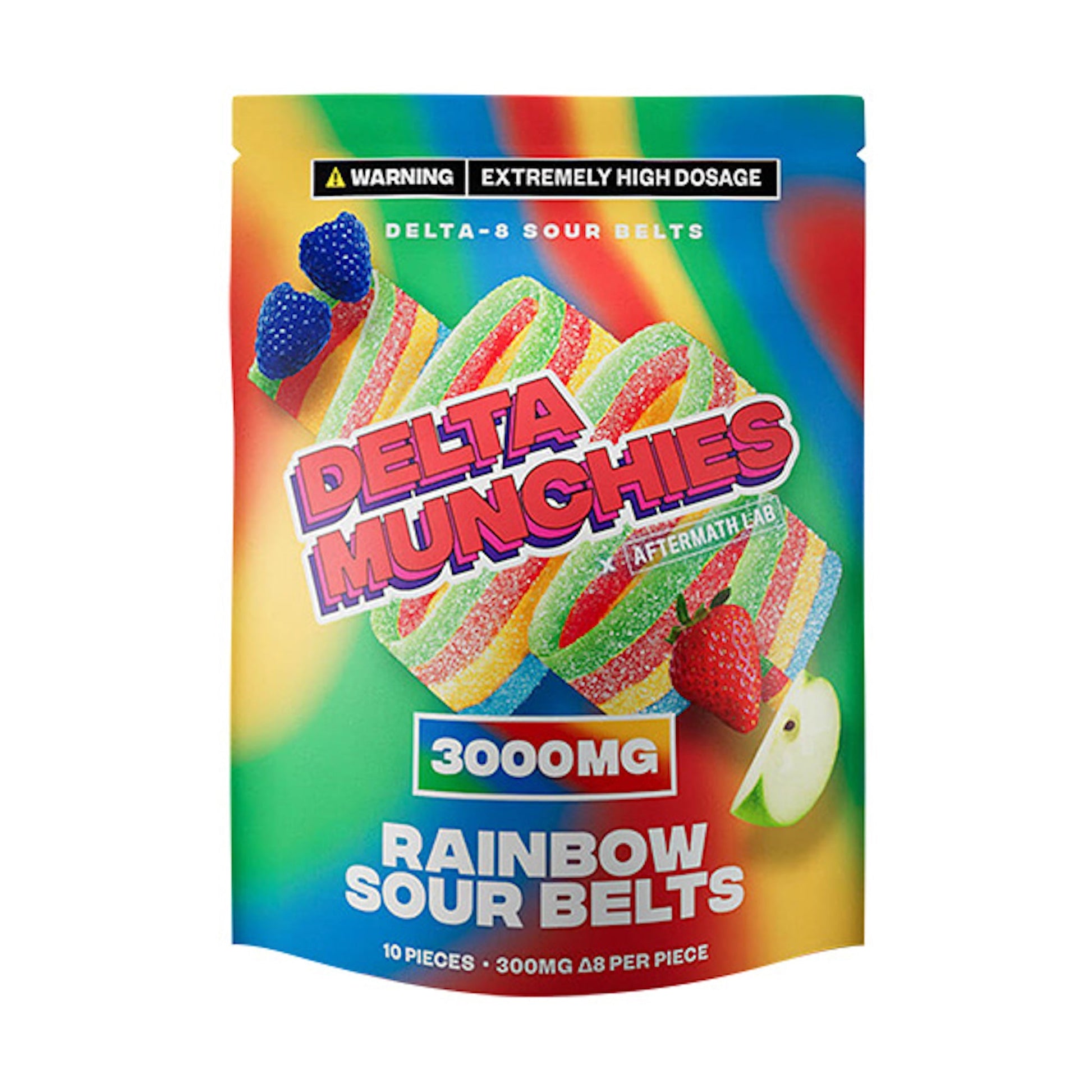 Delta Munchies Delta 8 Sour Belts - 3000mg Rainbow