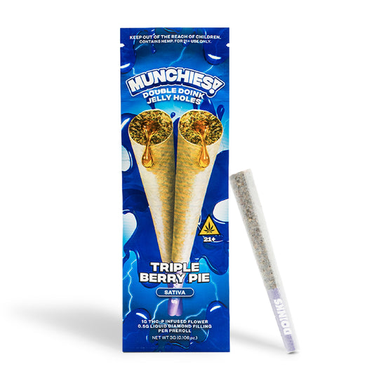 Delta Munchies Double Doinks THC-P Pre-rolls - 3g (2ct) Triple Berry Pie / 1 Pack
