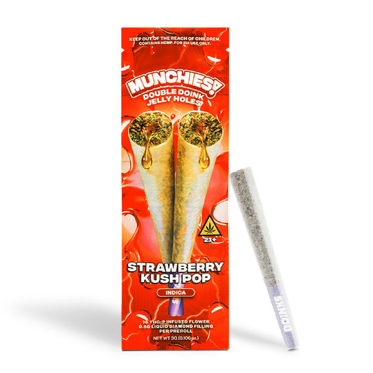 Delta Munchies Double Doinks THC-P Pre-rolls - 3g (2ct) Strawberry Kush Pop / 1 Pack