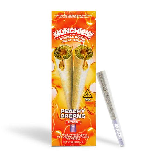 Delta Munchies Double Doinks THC-P Pre-rolls - 3g (2ct) Peachy Dreams / 1 Pack