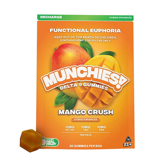 Delta Munchies Functional Euphoria Delta 9 Boosted Gummies - 400mg (20ct) Mango Crush (H)