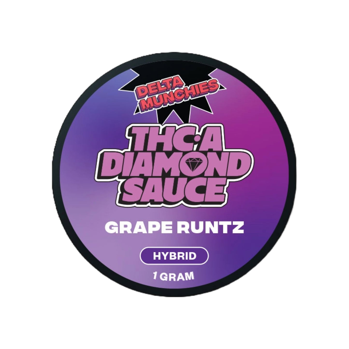 Delta Munchies THC-A Diamond Sauce - 1000mg Grape Runtz (H)