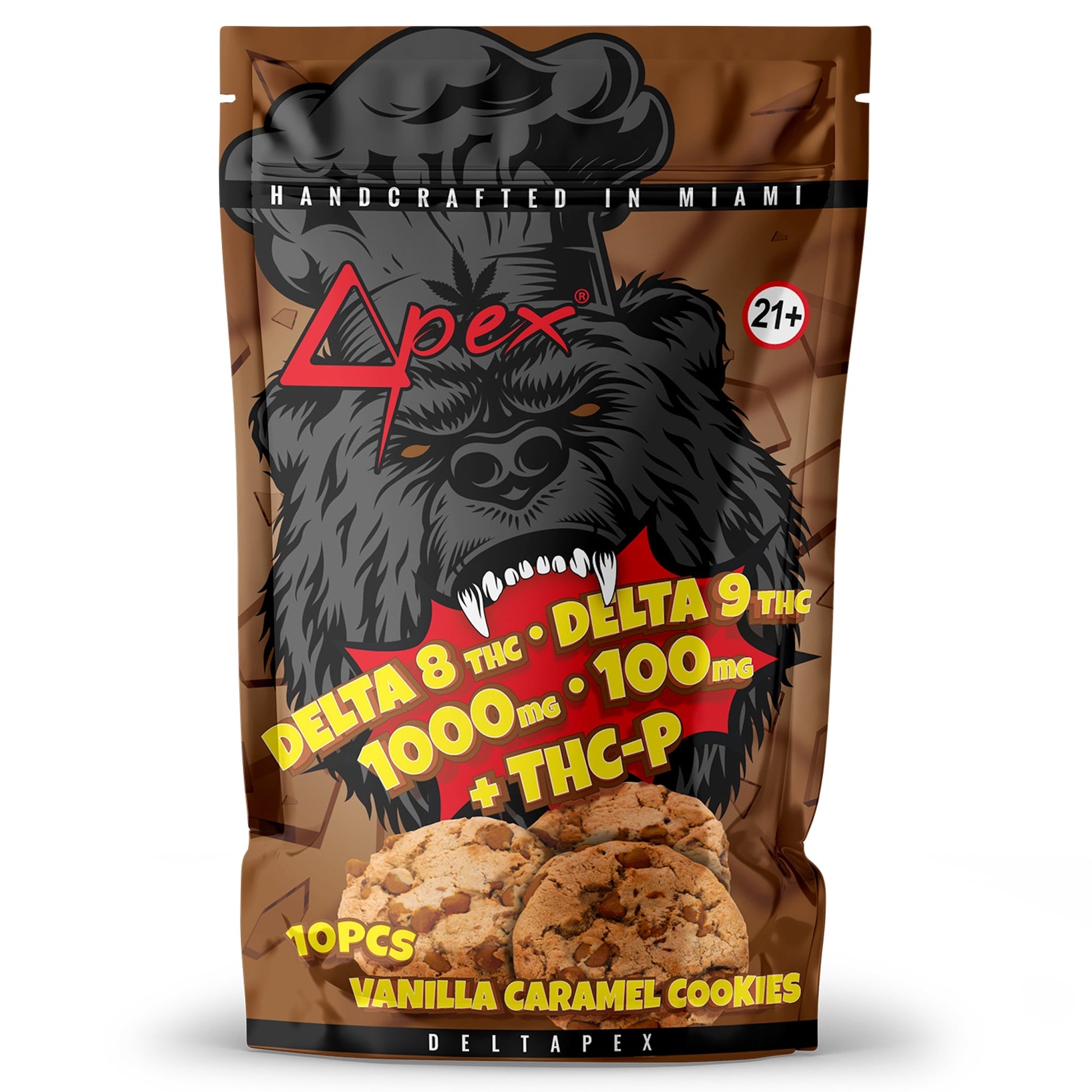 Delta Pex D8/D9/THC-P Caramel Cookie Edibles - 1000mg