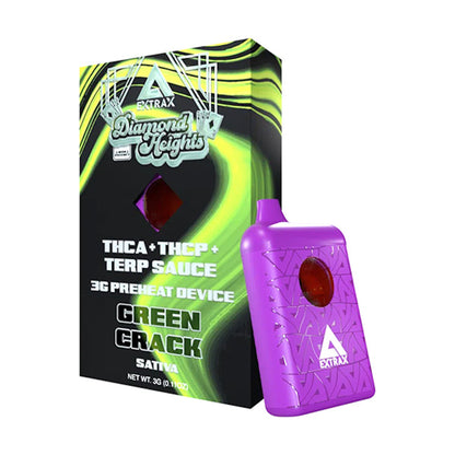 Diamond Heights THC-A Vaporizer - 3000mg Green Crack (S)