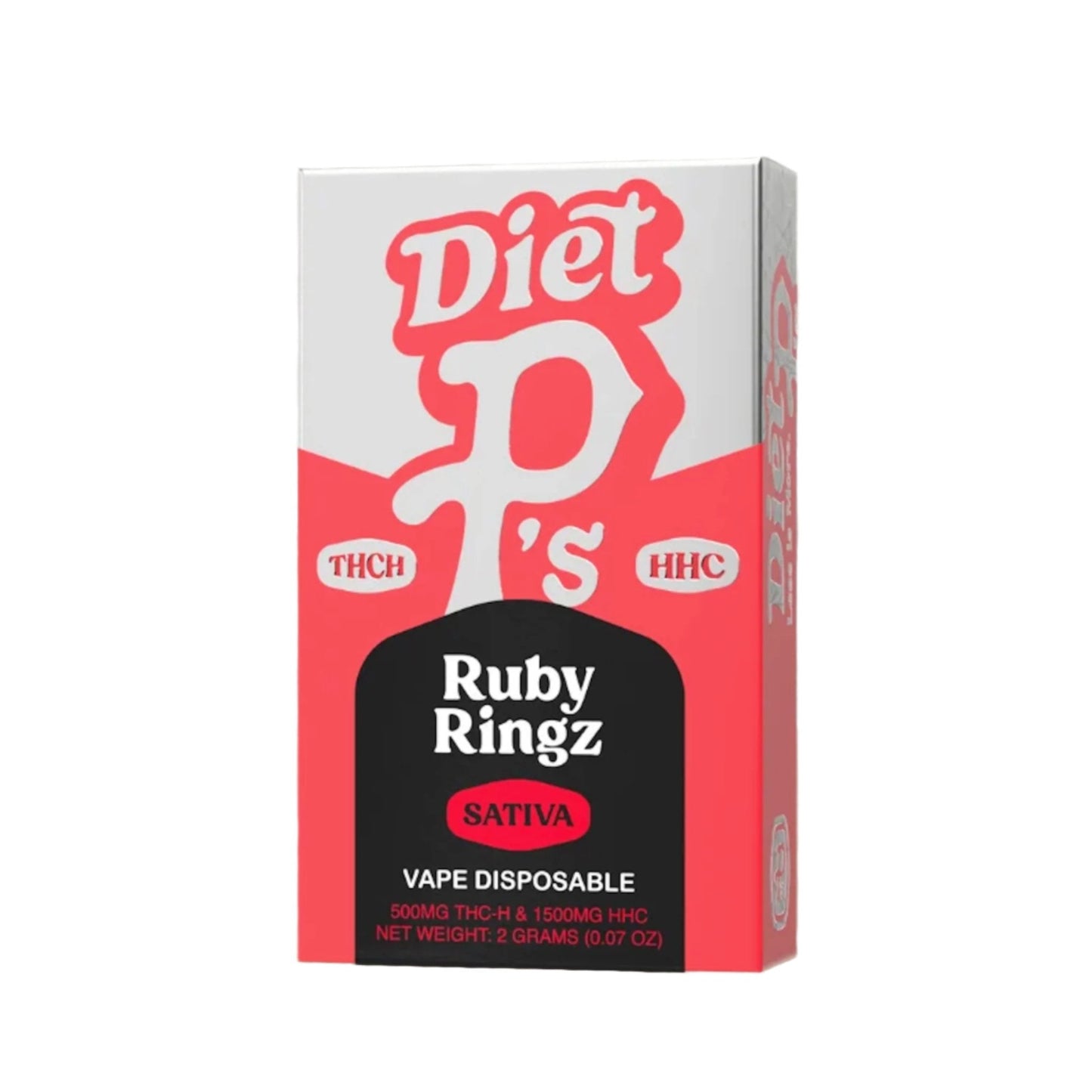 Diet Ps HHC + THC-h Vaporizer - 2000mg Ruby Ringz