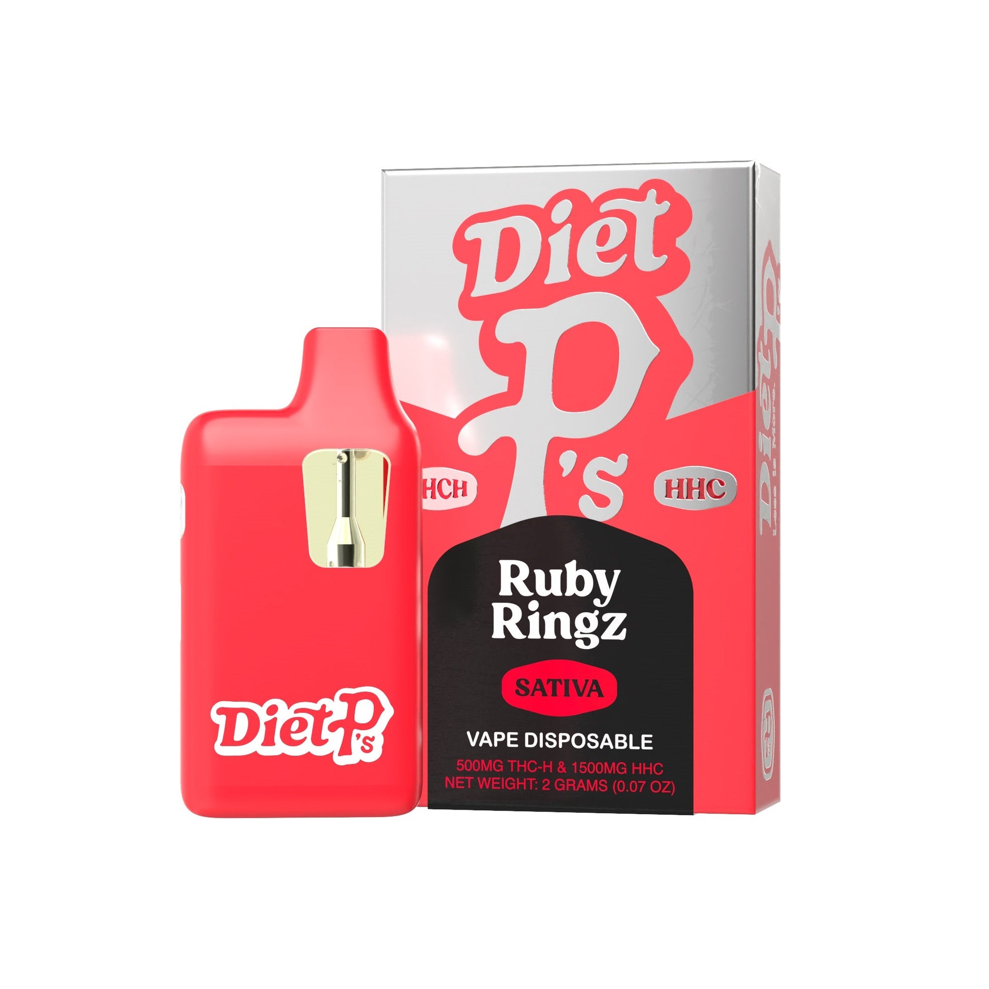 Diet Ps THC-h Vaporizer - 2000mg Ruby Ringz