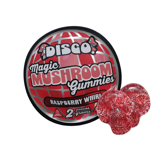 Disco Magic Mushroom Gravity Gummies - 2000mg Raspberry Whirl