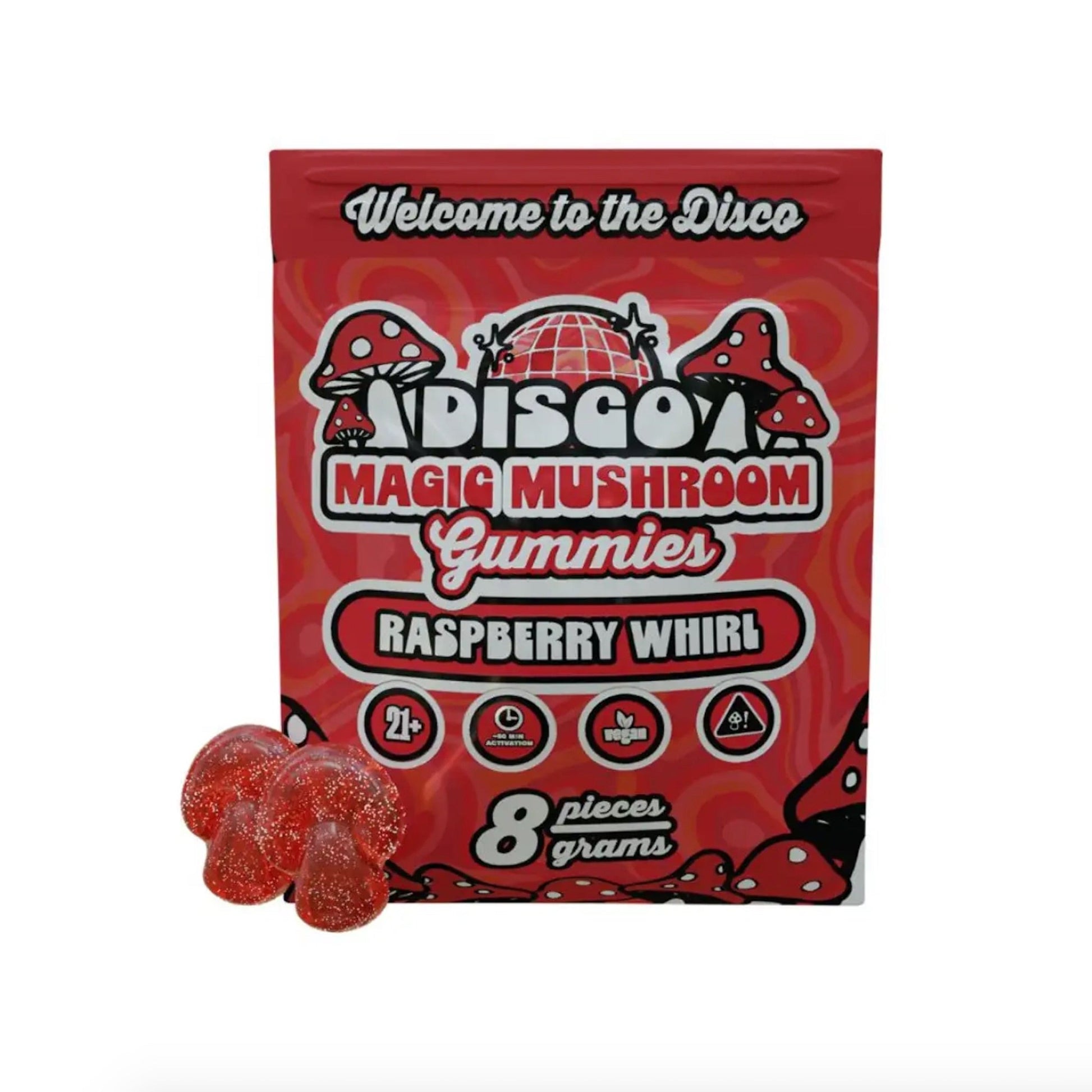 Disco Magic Mushroom Gummies - 8000mg Respberry Whirl