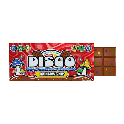 Disco Magic Mushrooms Chocolate Bar - 15g Rainbow Chip