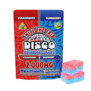 Disco Mushrooms Twice The Trip Double Stack Gummies - 2,000mg Strawberry X Blueberry