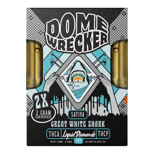 Dome Wrecker Great White Shark THC-A Duo Cartridges - 4000mg