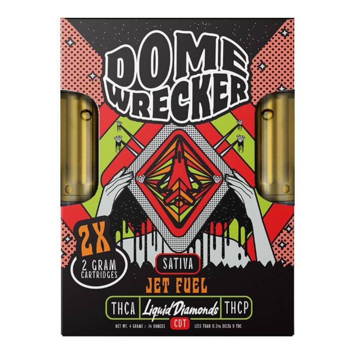 Dome Wrecker Jet Fuel THC-A Duo Cartridges - 4000mg