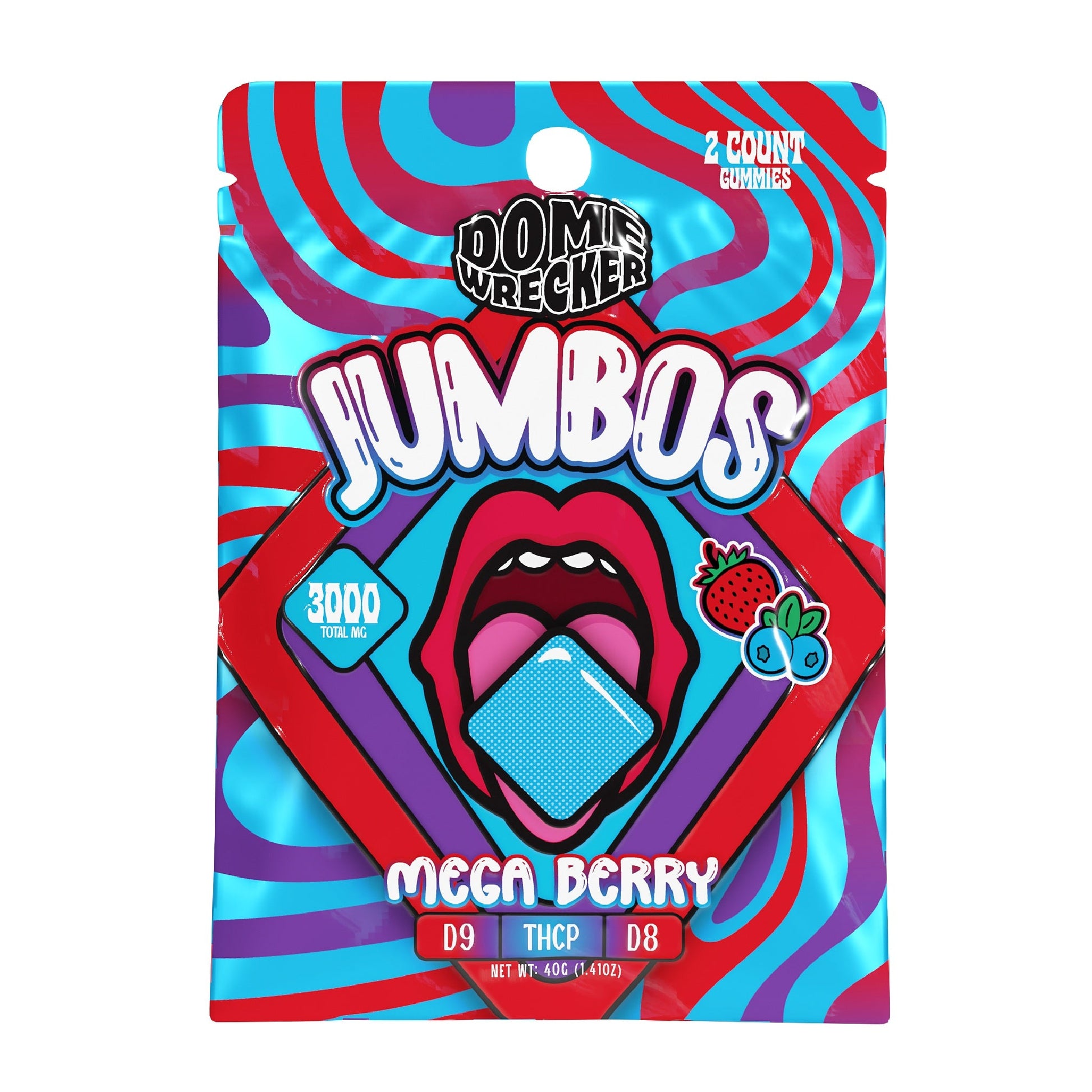 Dome Wrecker Jumbo Gummies - 3000mg (2ct) Mega Berry