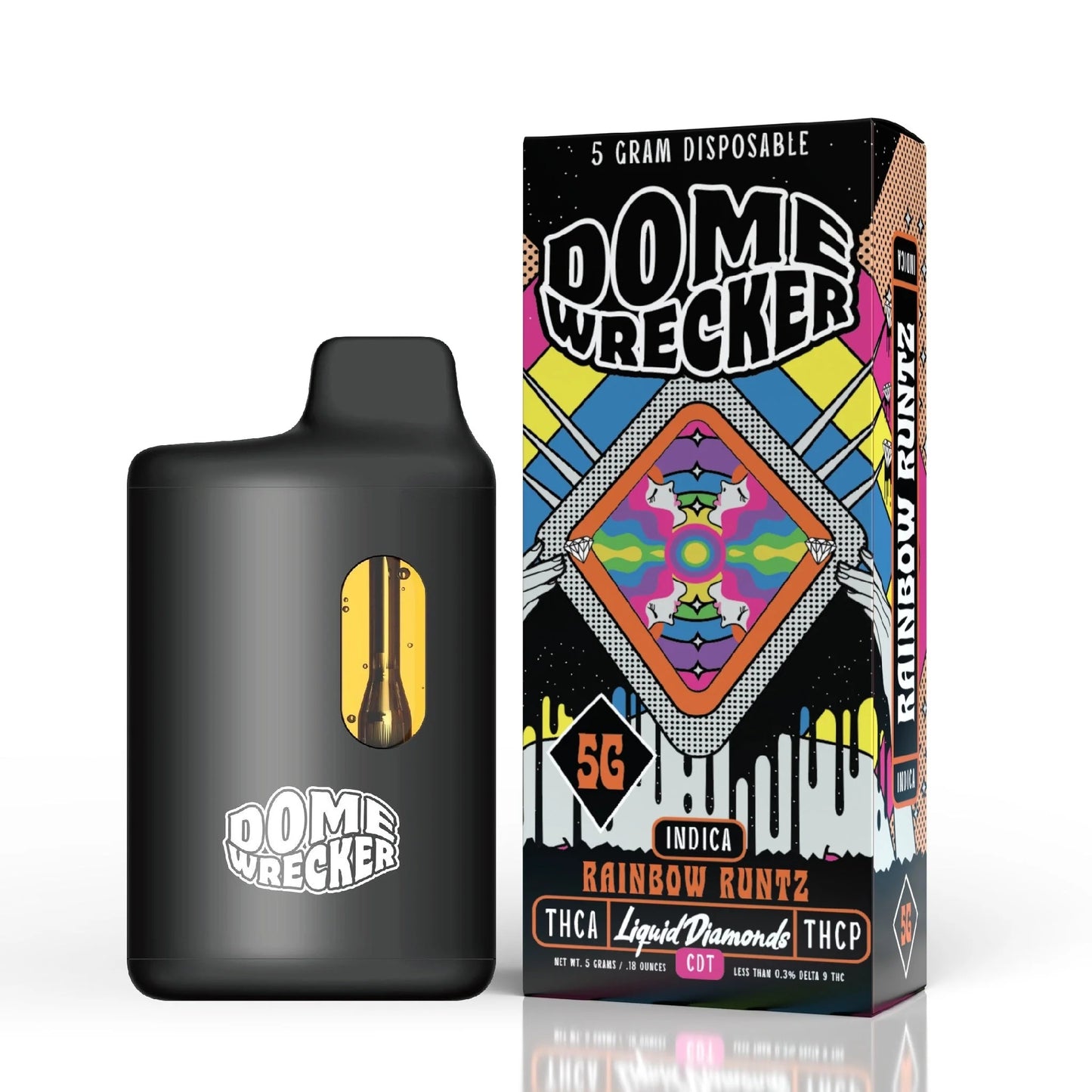 Dome Wrecker THC-A Device - 5000mg Rainbow Runtz (I) / 1 Pack