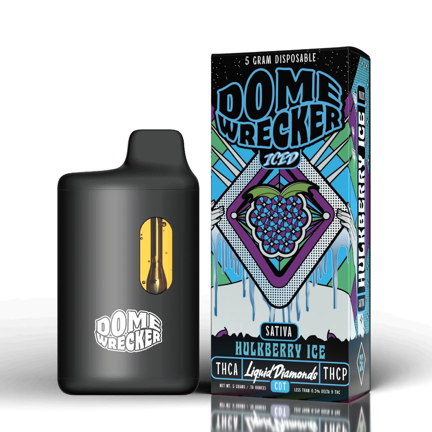 Dome Wrecker THC-A Device - 5000mg Hulkberry Ice (S) / 1 Pack