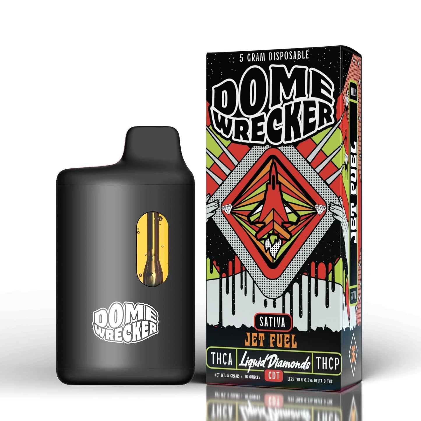 Dome Wrecker THC-A Device - 5000mg Jet Fuel (S) / 1 Pack