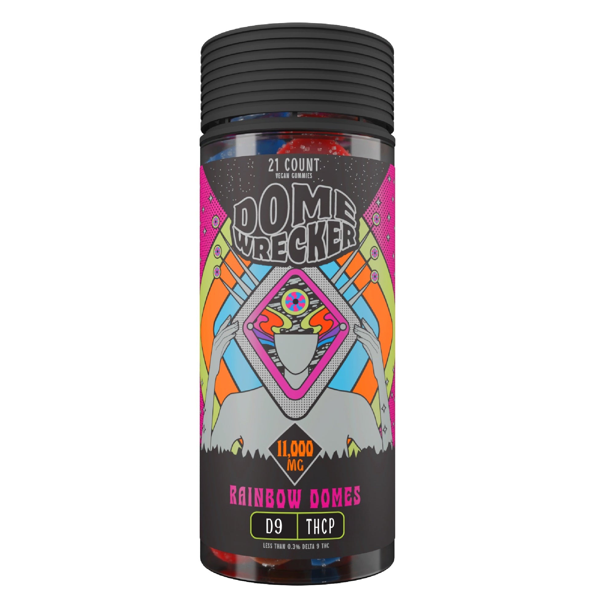 Dome Wrecker THC-P + Delta 9 Gummies - 11,000mg Rainbow Domes / 1 Pack
