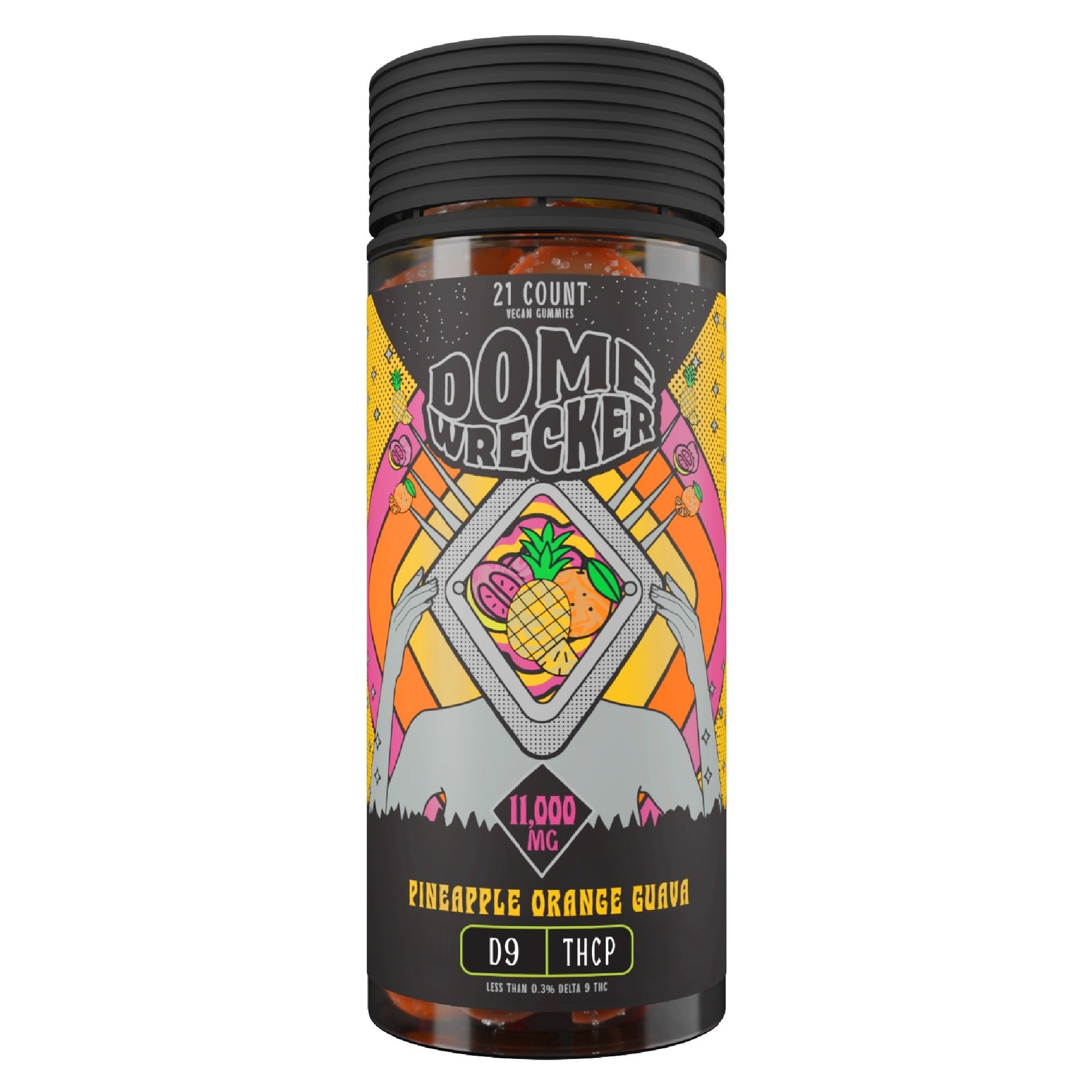 Dome Wrecker THC-P + Delta 9 Gummies - 11,000mg Pineapple Orange Guava / 1 Pack