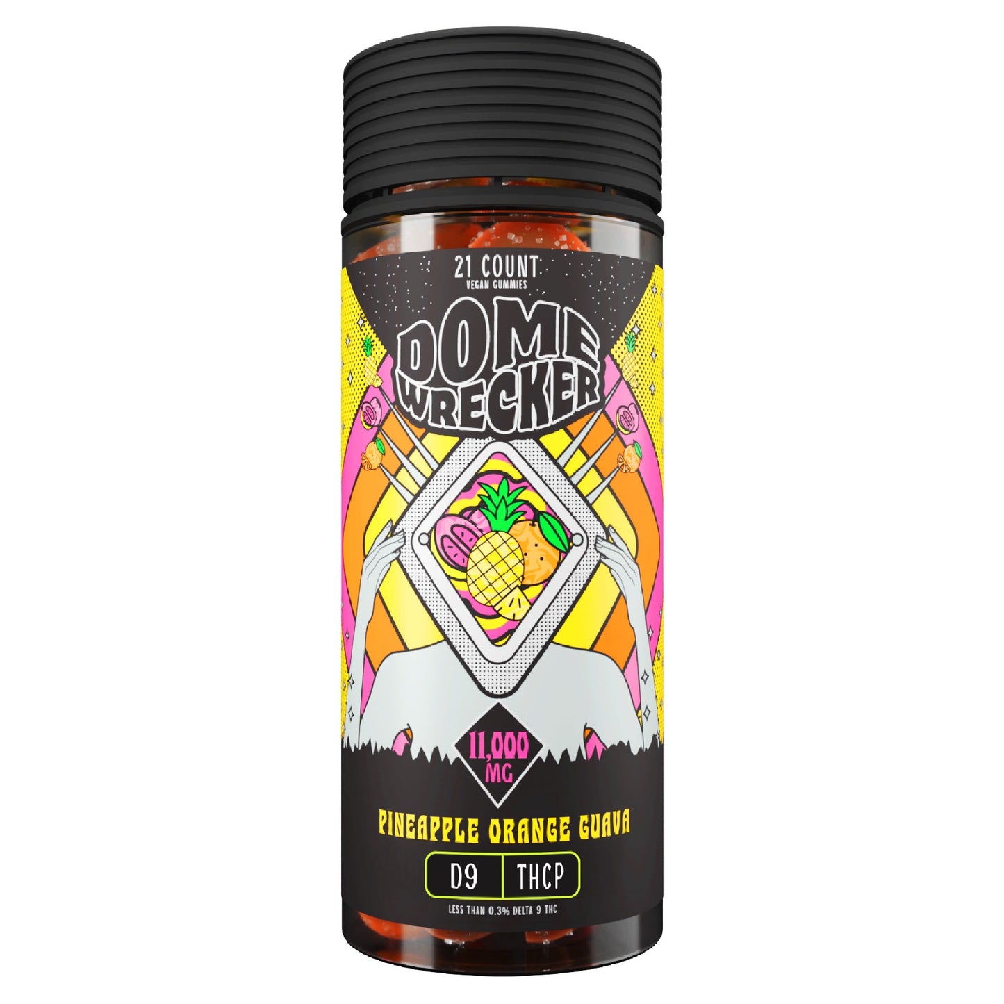 Dome Wrecker THC-P + Delta 9 Gummies - 11,000mg Pineapple Orange Guava