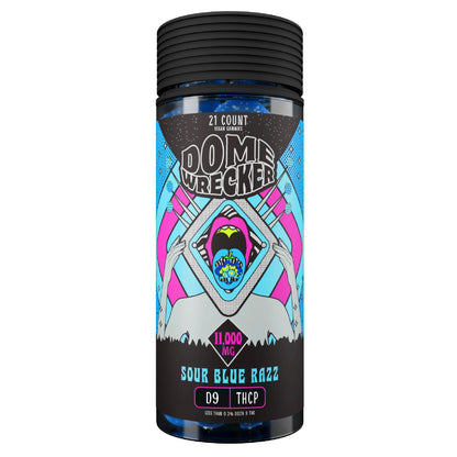 Dome Wrecker THC-P + Delta 9 Gummies - 11,000mg Sour Blue Raz