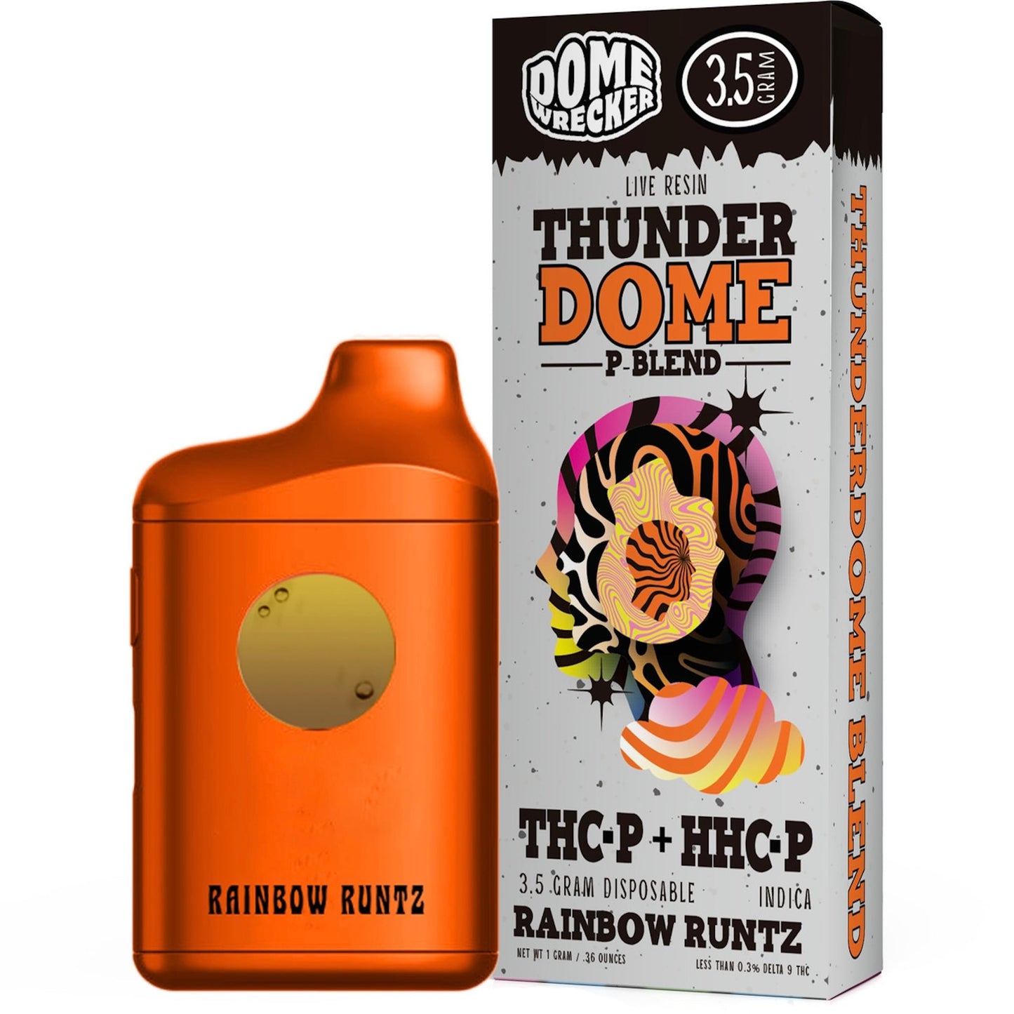 Dome Wrecker Thunder Dome Live Resin P-Blend Vaporizer - 3500mg Rainbow Runtz (I)