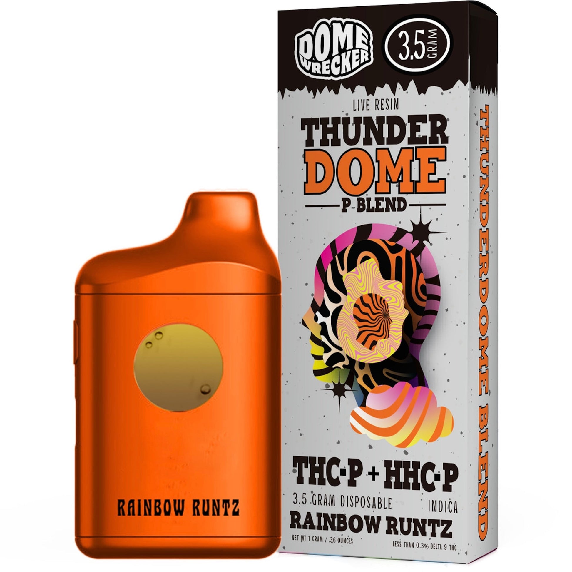 Dome Wrecker Thunder Dome Live Resin P-Blend Vaporizer - 3500mg Rainbow Runtz (I)