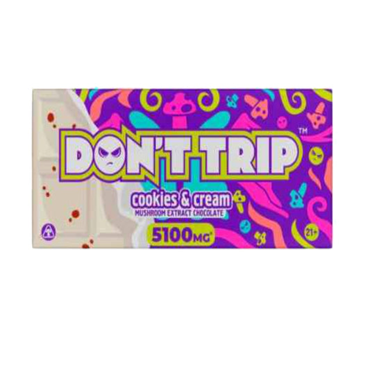 Dont Trip Shroom Cookies n Cream Chocolate Bar - 5100mg