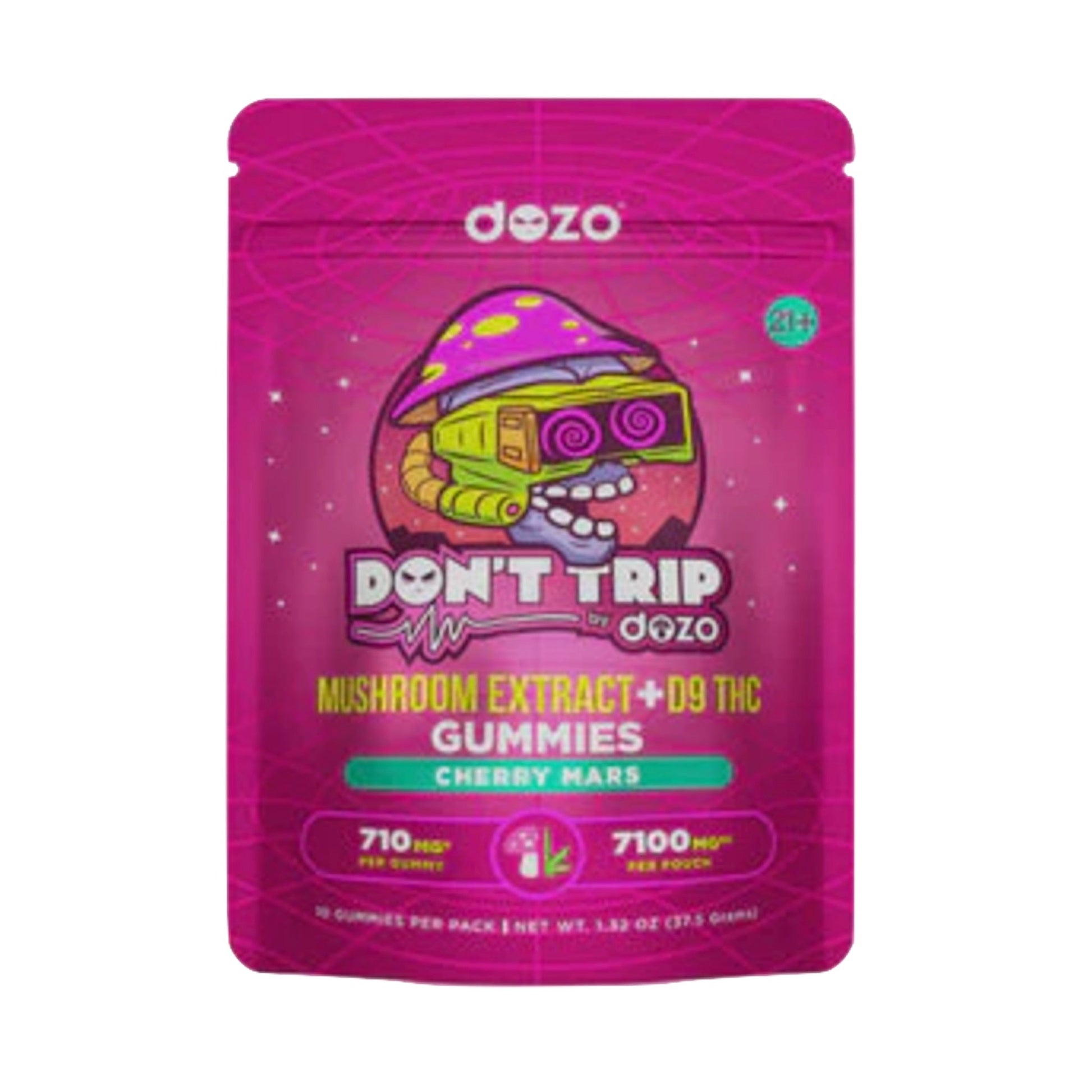 Dont Trip Shroom + Delta 9 Cherry Mars Gummies - 7100mg