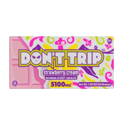 Dont Trip Shroom Strawberry Cream Chocolate Bar - 5100mg