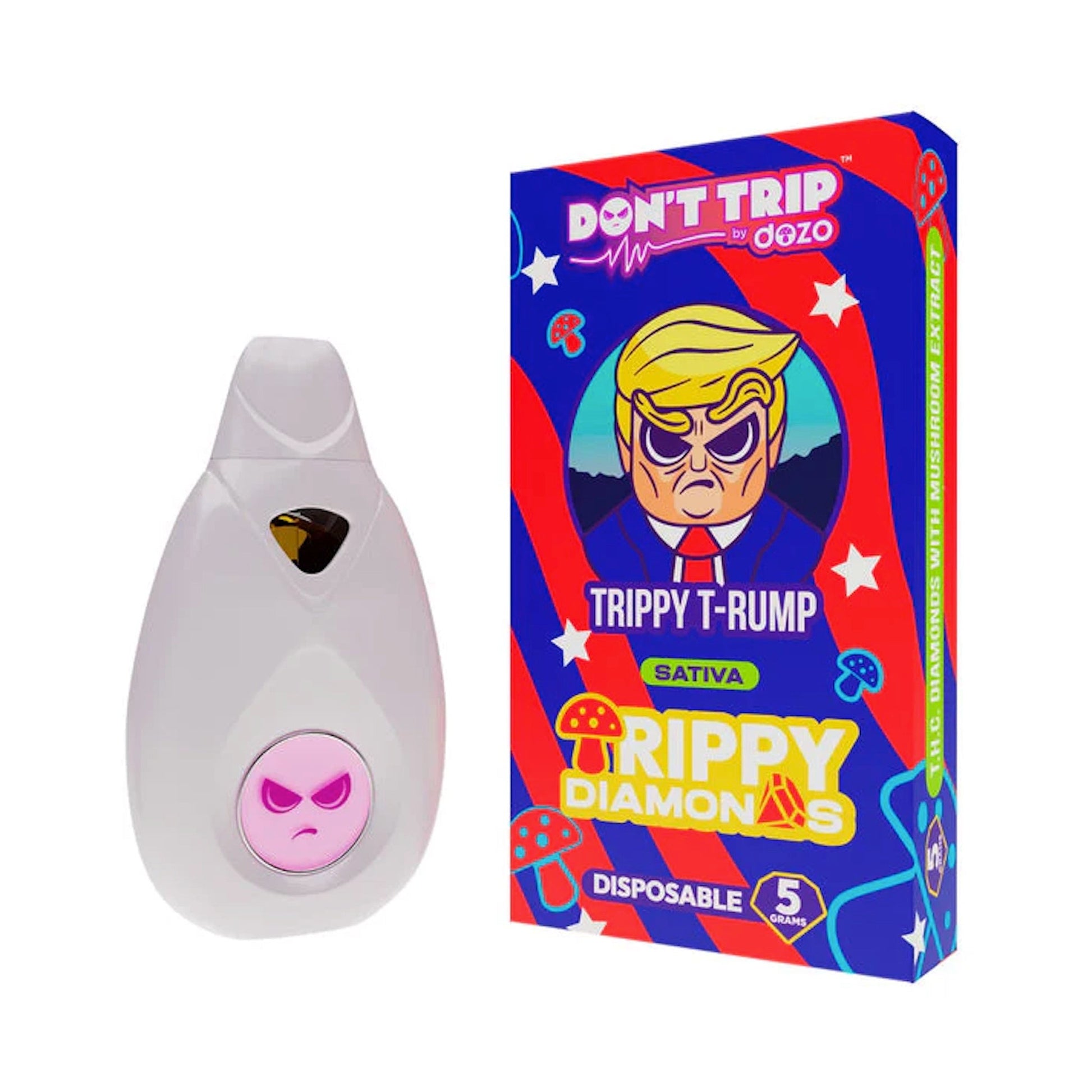 Dont Trip Trippy Diamonds Trippy T-Rump Vaporizer - 5000mg